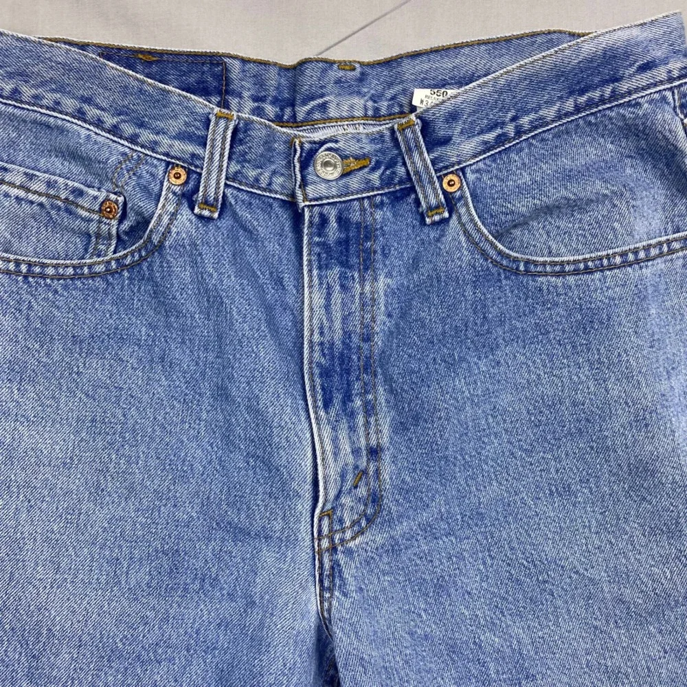Vintage Levis 550 Relaxed Fit Jeans‎ Mens 34x33 Made In Canada Light Wash Denim